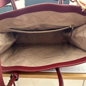 Michael Kors Mirella Embossed Pebbled Leather Crossbody Bag - Medium in Burgundy